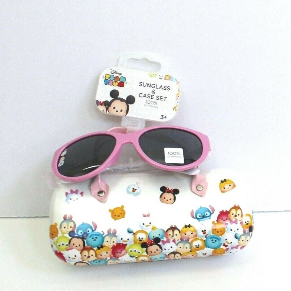 Disney tsum tsum Kids 100% UV Protection Sunglasses & Case Set